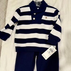Ralph Lauren baby boys size 12 month matching sweater set. New with tags.